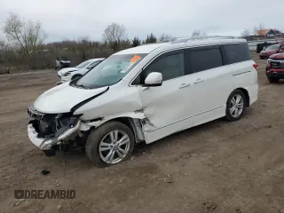 2012 Nissan Quest LE z VIN JN8AE2KP5C9036184, wystawiony jako Copart lot #52691215 z przebiegiem 143 080 mil mil oraz Szkoda całkowita • Salvage title. Historia ofert i sprzedaży dostępna na DreamBid. Obrazek 1.