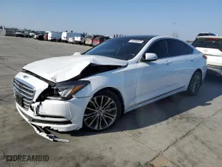 2015 Hyundai Genesis 3.8L with VIN KMHGN4JE6FU083979, listed as a Copart auction lot 43040835 with NaN miles and Salvage Title. Bid and sale history available at carsss.com. Image 1.