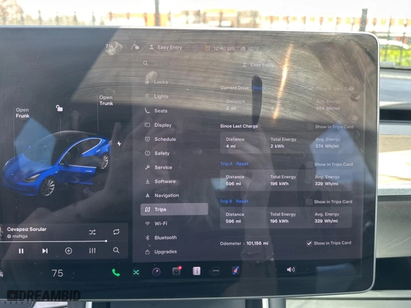 2018 Tesla Model 3 Long Range Battery with VIN 5YJ3E1EB0JF117496, listed as a Copart auction lot 51468855 with 101,156 mi miles and Clean Title. Bid and sale history available at carsss.com. Image 8.