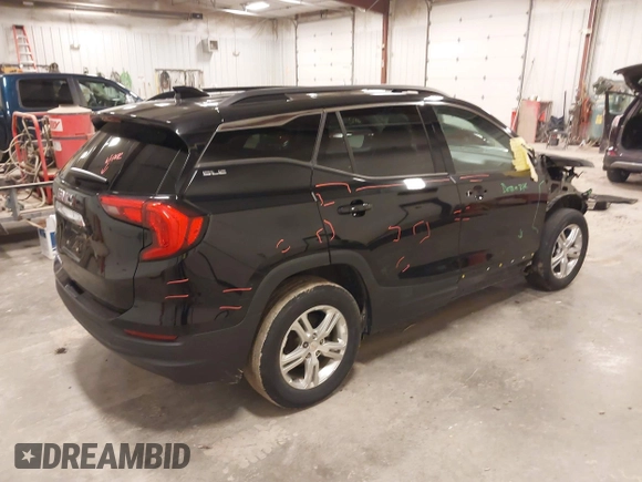 2018 GMC Terrain SLE with VIN 3GKALMEV5JL344701, listed as a IAAI auction lot 41826919 with 107,557 mi miles. Bid and sale history available at carsss.com. Image 4.