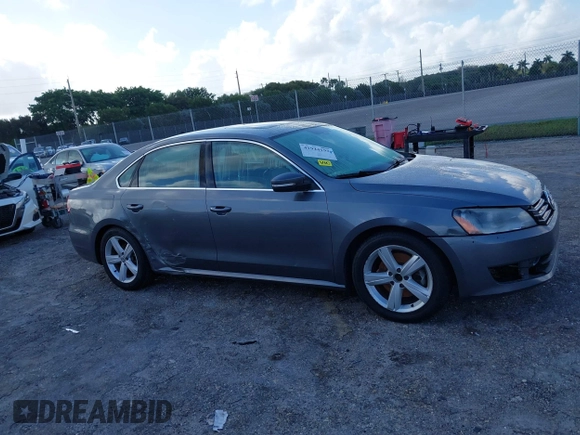 2013 Volkswagen Passat SE w/Sunroof & Nav with VIN 1VWBP7A35DC038217, listed as a IAAI auction lot 41944193 with 102,767 mi miles. Bid and sale history available at carsss.com. Image 13.