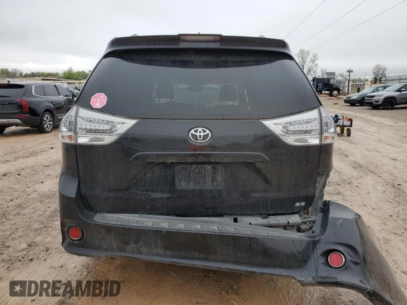 2018 Toyota Sienna SE with VIN 5TDXZ3DC8JS927529, listed as a Copart auction lot 51646955 with 94,757 mi miles and Salvage title. Bid and sale history available at DreamBid. Image 6.