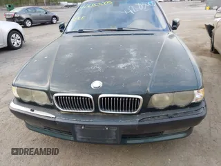 2001 BMW 7 Series 740iA with VIN WBAGG83451DN87732, listed as a IAAI auction lot 42083005 with 208,778 mi miles. Bid and sale history available at carsss.com. Image 6.
