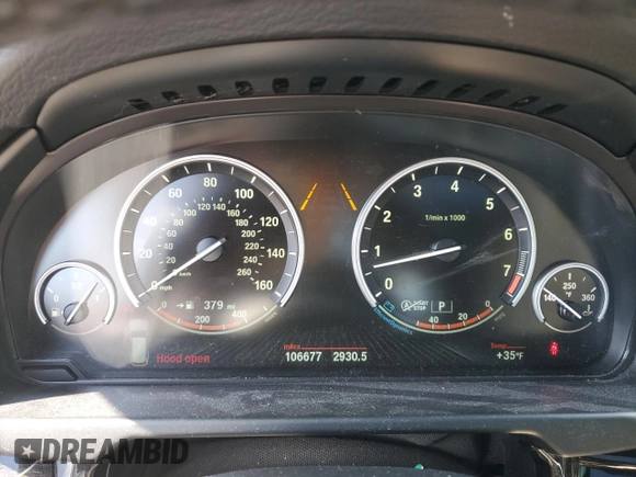 2018 BMW X5 xDrive35i with VIN 5UXKR0C53J0X93705, listed as a Copart auction lot 51715435 with 106,677 mi miles and Salvage Title. Bid and sale history available at carsss.com. Image 9.