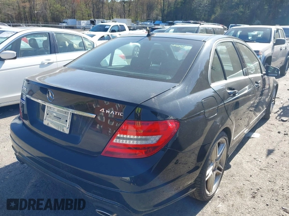 2012 Mercedes-Benz C-Class C 300 Sport with VIN WDDGF8BB5CR237275, listed as a IAAI auction lot 42142360 with 121,531 mi miles. Bid and sale history available at carsss.com. Image 4.