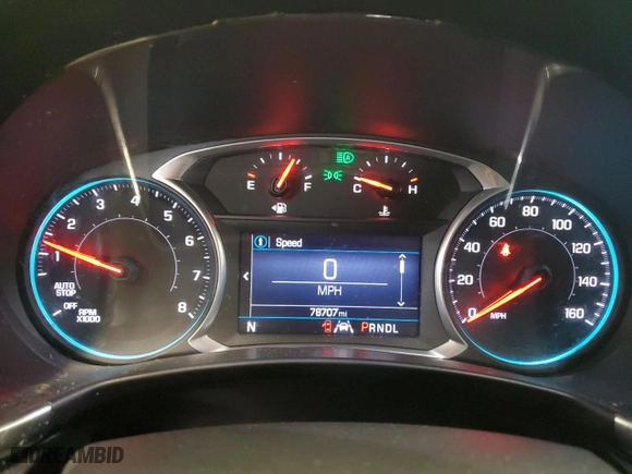 2020 Chevrolet Equinox LT with VIN 3GNAXUEV5LS589594, listed as a Copart auction lot 52875135 with 78,707 mi miles and Clean Title. Bid and sale history available at carsss.com. Image 9.