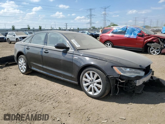 2015 Audi A6 Prestige with VIN WAUHGAFC8FN024576, listed as a Copart auction lot 56542995 with 92,279 mi miles and Salvage title. Bid and sale history available at DreamBid. Image 4.