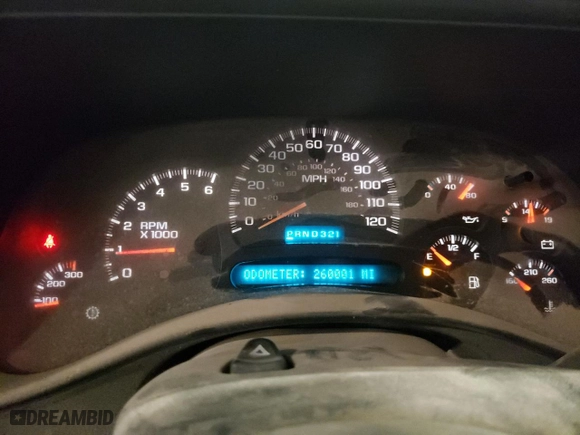 2003 Chevrolet Silverado 1500HD LT with VIN 1GCGK13U93F134049, listed as a Copart auction lot 77205124 with 260,001 mi miles and Salvage Title. Bid and sale history available at carsss.com. Image 9.
