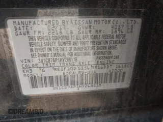 2017 Nissan Sentra Nismo с VIN 3N1CB7AP1HY268118, выставлен на аукционе IAAI как лот 42457894 с пробегом 75 113 миль миль и . История ставок и продаж доступна на DreamBid. Изображение 9.