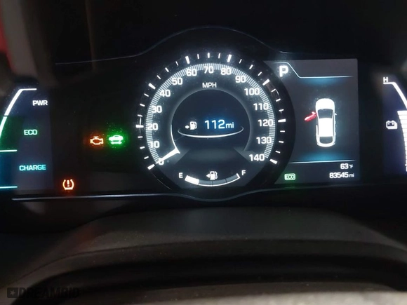 2019 Hyundai Ioniq Hybrid SEL with VIN KMHC75LC4KU116966, listed as a IAAI auction lot 41748904 with 83,545 mi miles. Bid and sale history available at carsss.com. Image 7.