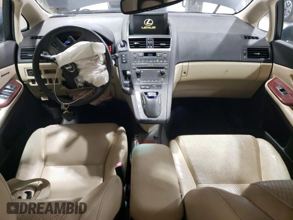 2010 Lexus HS 250h with VIN JTHBB1BA3A2005311, listed as a Copart auction lot 75595664 with 117,906 mi miles and Salvage Title. Bid and sale history available at DreamBid. Image 8.