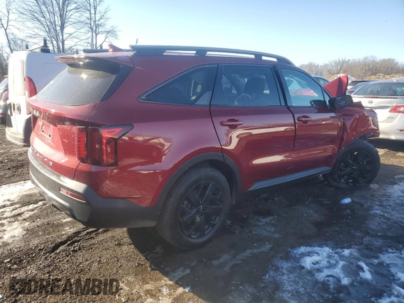 2022 Kia Sorento X-Line S with VIN 5XYRLDLC7NG077946, listed as a Copart auction lot 42482105 with 40,472 mi miles and Salvage Title. Bid and sale history available at carsss.com. Image 3.
