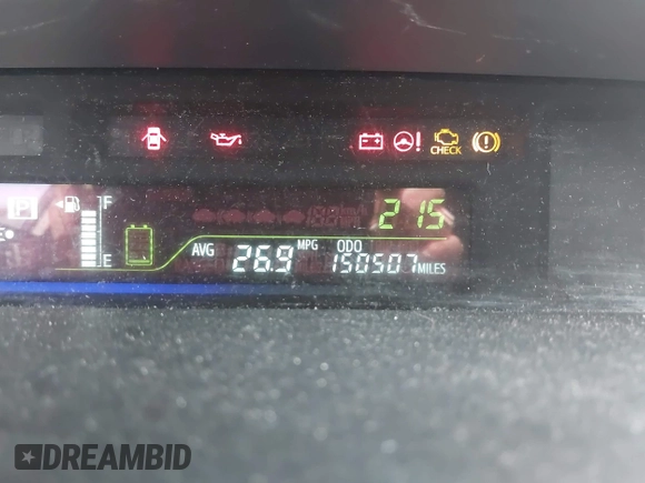2012 Toyota Prius Two with VIN JTDZN3EU0C3179102, listed as a IAAI auction lot 42248858 with 150,507 mi miles and . Bid and sale history available at DreamBid. Image 7.