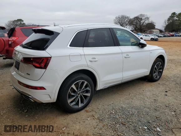 2022 Audi Q5 S line Premium Plus with VIN WA1EAAFY7N2103038, listed as a Copart auction lot 87447034 with 25,650 mi miles and Salvage Title. Bid and sale history available at carsss.com. Image 3.