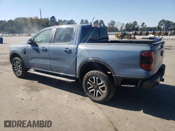 2024 Ford Ranger LARIAT with VIN 1FTER4KH6RLE12781, listed as a Copart auction lot 76406614 with 7,332 mi miles and Salvage Title. Bid and sale history available at carsss.com. Image 2.