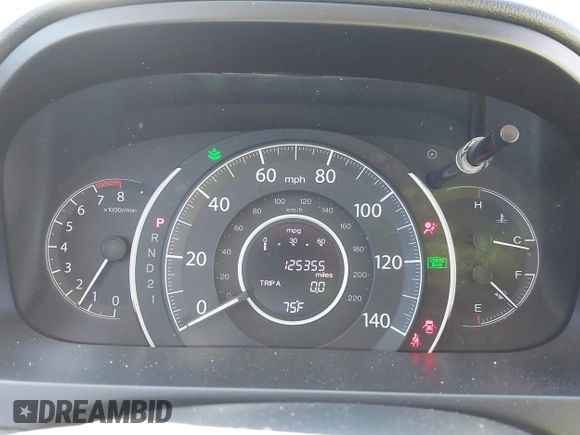 2014 Honda CR-V EX-L with VIN 2HKRM4H72EH615082, listed as a IAAI auction lot 41490549 with 125,355 mi miles. Bid and sale history available at carsss.com. Image 7.