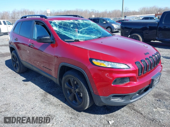 2017 Jeep Cherokee Sport with VIN 1C4PJMAB8HW648052, listed as a IAAI auction lot 41748439 with 177,435 mi miles. Bid and sale history available at carsss.com. Image 1.