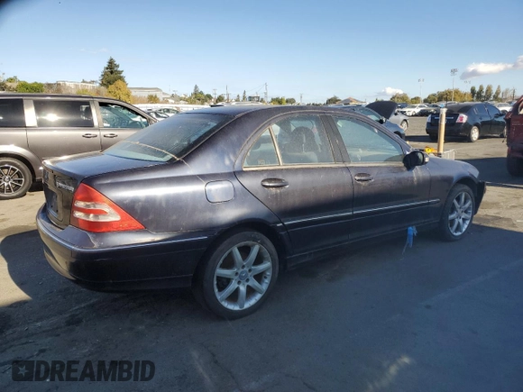 2003 Mercedes-Benz C 230 Kompressor with VIN WDBRF40J33F415383, listed as a Copart auction lot 76595584 with Not Provided miles and Salvage Title. Bid and sale history available at DreamBid. Image 3.