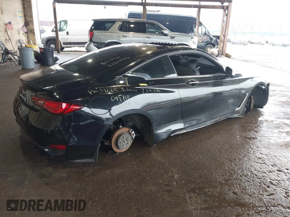 2018 Infiniti Q60 Luxe with VIN JN1EV7ELXJM393036, listed as a IAAI auction lot 41951210 with Not provided miles and . Bid and sale history available at DreamBid. Image 4.