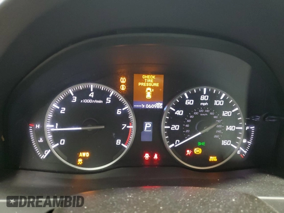 2017 Acura RDX Technology with VIN 5J8TB4H56HL031327, listed as a Copart auction lot 55876625 with 60,985 mi miles and Salvage title. Bid and sale history available at DreamBid. Image 9.