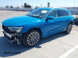 2019 Audi e-tron Prestige with VIN WA1VABGE1KB020498, listed as a IAAI auction lot 42663242 with 46,258 mi miles and . Bid and sale history available at DreamBid. Image 24.