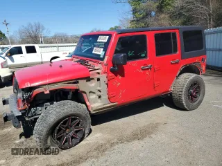 2017 Jeep Wrangler Unlimited Sport with VIN 1C4BJWDG8HL638622, listed as a Copart auction lot 46804945 with 128,245 mi miles and Salvage Title. Bid and sale history available at carsss.com. Image 1.