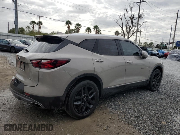2022 Chevrolet Blazer Premier with VIN 3GNKBFRS2NS141816, listed as a Copart auction lot 81616004 with 52,885 mi miles and Non repairable. Bid and sale history available at DreamBid. Image 3.