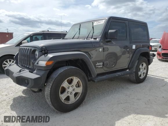 2021 Jeep Wrangler Sport with VIN 1C4GJXAN9MW552436, listed as a Copart auction lot 77204374 with Not Provided miles and Non Repairable. Bid and sale history available at DreamBid. Image 1.