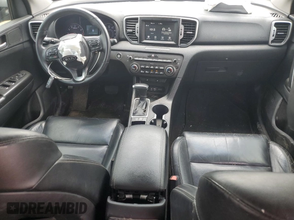 2017 Kia Sportage EX with VIN KNDPN3AC7H7085738, listed as a Copart auction lot 57308715 with 159,434 mi miles and Salvage title. Bid and sale history available at DreamBid. Image 8.