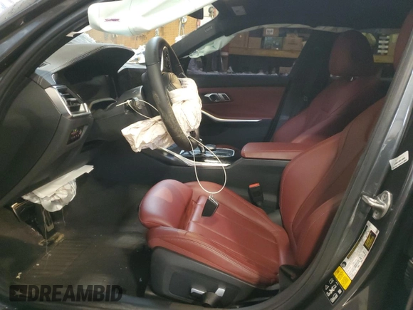 2022 BMW 3 Series M340i xDrive with VIN WBA5U9C02NFL66019, listed as a Copart auction lot 86330044 with 42,394 mi miles and Salvage Title. Bid and sale history available at DreamBid. Image 7.