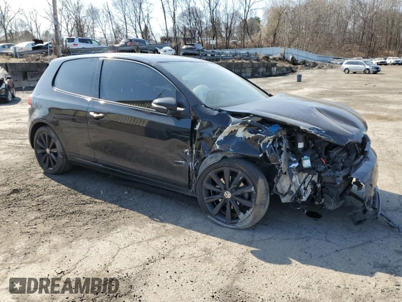 2012 Volkswagen Golf TDI w/Tech Pkg with VIN WVWMM7AJ1CW346839, listed as a Copart auction lot 48751445 with Not provided miles and Salvage title. Bid and sale history available at DreamBid. Image 4.