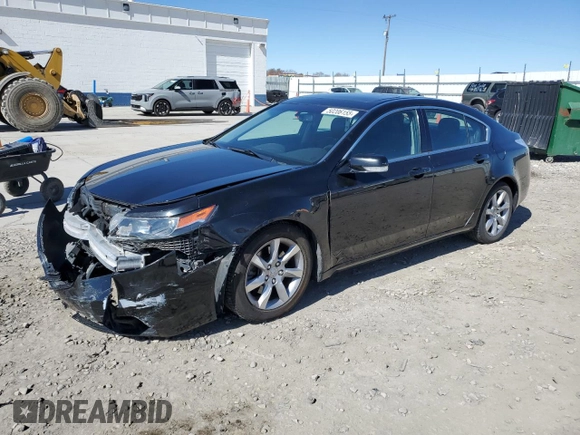 2012 Acura TL Tech Auto with VIN 19UUA8F51CA025313, listed as a Copart auction lot 50206155 with 162,860 mi miles and Salvage Title. Bid and sale history available at carsss.com. Image 1.