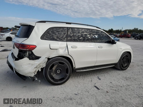 2022 Mercedes-Benz GLS 63 AMG with VIN 4JGFF8KE5NA790389, listed as a Copart auction lot 88258175 with 37,672 mi miles and Salvage Title. Bid and sale history available at DreamBid. Image 3.