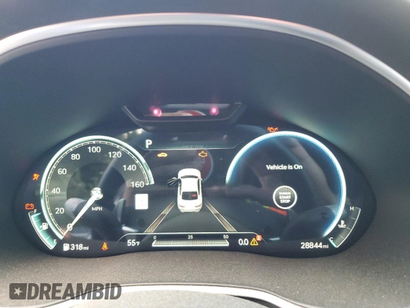 2022 Genesis G80 Sport with VIN KMTGB4SD1NU127325, listed as a Copart auction lot 70395384 with 28,844 mi miles and Salvage Title. Bid and sale history available at DreamBid. Image 9.