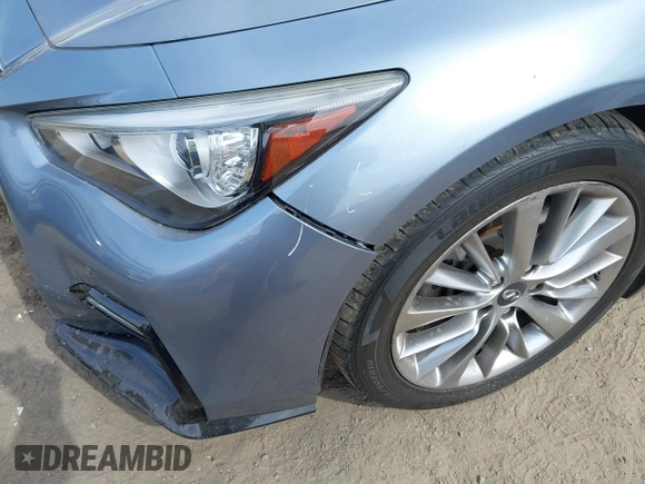 2018 Infiniti Q50 3.0t LUXE with VIN JN1EV7AP9JM352079, listed as a IAAI auction lot 42030404 with 62,550 mi miles. Bid and sale history available at carsss.com. Image 21.