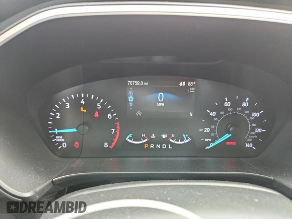 2020 Ford Escape SEL with VIN 1FMCU0H62LUA71848, listed as a Copart auction lot 60888705 with 70,759 mi miles and Salvage title. Bid and sale history available at DreamBid. Image 9.