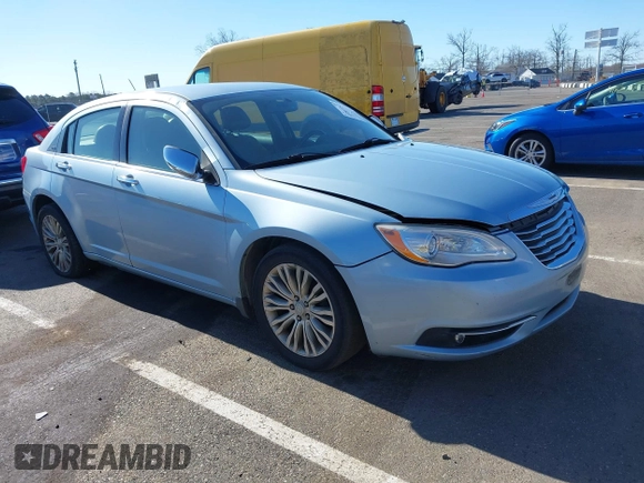 2012 Chrysler 200 Limited with VIN 1C3CCBCBXCN303781, listed as a IAAI auction lot 41807257 with 199,751 mi miles. Bid and sale history available at carsss.com. Image 1.