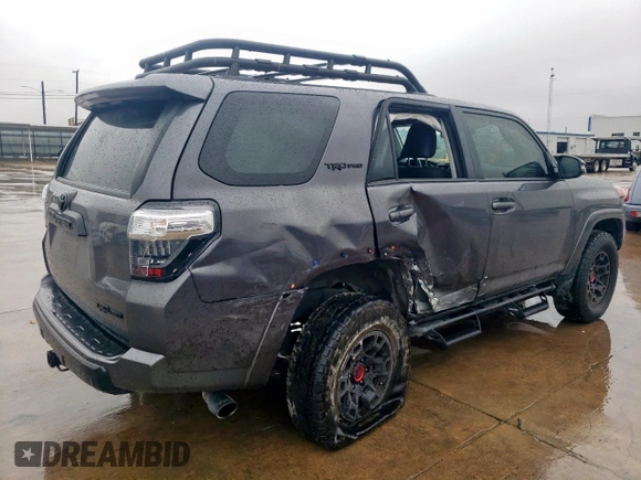 2023 Toyota 4Runner TRD Pro with VIN JTELU5JR9P6117865, listed as a Copart auction lot 60726745 with 20,996 mi miles and Salvage title. Bid and sale history available at DreamBid. Image 3.