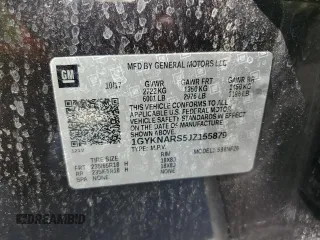 2018 Cadillac XT5 FWD with VIN 1GYKNARS5JZ155879, listed as a Copart auction lot 59568525 with 88,376 mi miles and Salvage title. Bid and sale history available at DreamBid. Image 13.