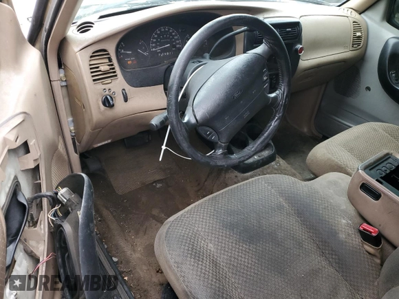 1999 Ford Ranger XL with VIN 1FTYR14V8XPB52646, listed as a Copart auction lot 48453215 with 343,534 mi miles and Salvage Title. Bid and sale history available at carsss.com. Image 8.