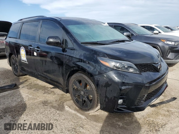 2020 Toyota Sienna SE with VIN 5TDXZ3DC8LS082037, listed as a Copart auction lot 74710964 with 36,787 mi miles and Non Repairable. Bid and sale history available at carsss.com. Image 4.
