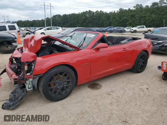 2011 Chevrolet Camaro 1LT with VIN 2G1FB3DD1B9192596, listed as a Copart auction lot 56695035 with Not provided miles and Salvage title. Bid and sale history available at DreamBid. Image 1.