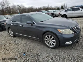 2007 Lexus LS 460 with VIN JTHBL46F975003803, listed as a Copart auction lot 44532324 with 179,262 mi miles and Salvage Title. Bid and sale history available at carsss.com. Image 4.