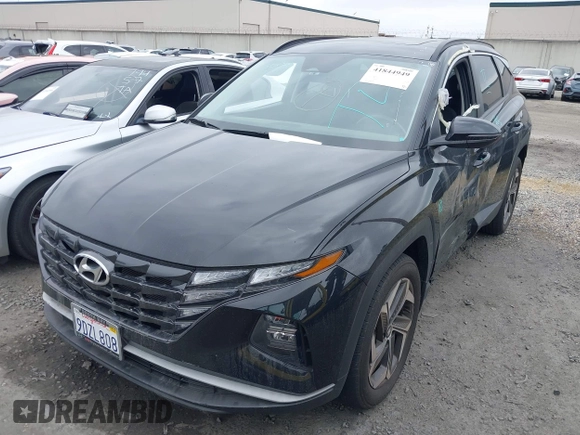 2023 Hyundai Tucson SEL with VIN 5NMJF3AE4PH201621, listed as a IAAI auction lot 41844949 with 7,987 mi miles and . Bid and sale history available at carsss.com. Image 18.