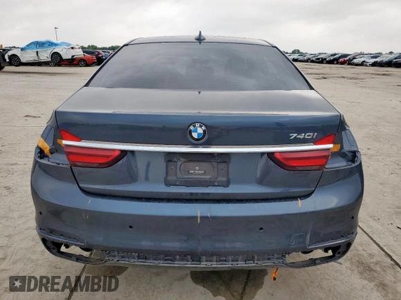 2018 BMW 7 Series 740i with VIN WBA7E2C50JG741970, listed as a Copart auction lot 56480695 with 53,740 mi miles and Salvage title. Bid and sale history available at DreamBid. Image 6.