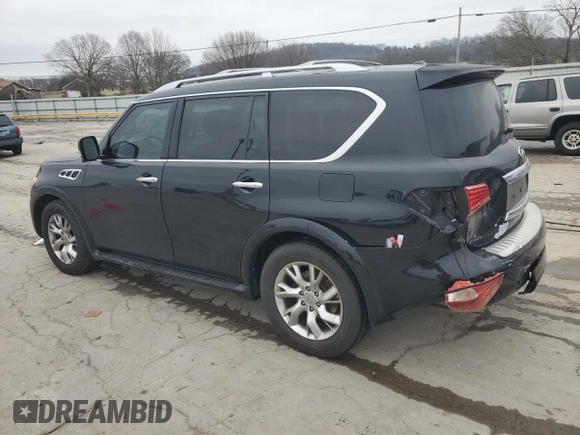 2012 Infiniti QX56 8-passenger z VIN JN8AZ2NC6C9316225, wystawiony jako Copart lot #42955725 z przebiegiem 204 534 mil mil oraz Szkoda całkowita • Salvage title. Historia ofert i sprzedaży dostępna na DreamBid. Obrazek 2.