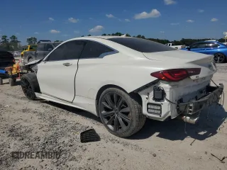 2020 Infiniti Q60 Red Sport 400 with VIN JN1FV7EL4LM460320, listed as a Copart auction lot 74035514 with 57,431 mi miles and Salvage title. Bid and sale history available at DreamBid. Image 2.