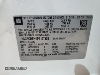 2015 Chevrolet Silverado 1500 LT with VIN 3GCPCREH9FG177238, listed as a Copart auction lot 49157355 with 126,330 mi miles and Salvage Title. Bid and sale history available at DreamBid. Image 12.