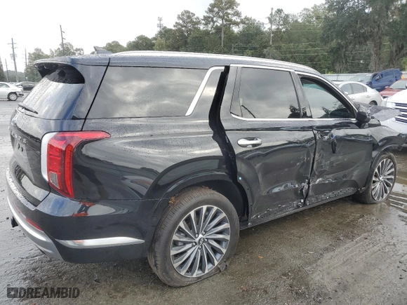 2024 Hyundai Palisade Calligraphy with VIN KM8R74GEXRU761969, listed as a Copart auction lot 79334474 with 5,796 mi miles and Salvage Title. Bid and sale history available at carsss.com. Image 3.