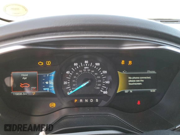 2019 Ford Fusion SE with VIN 3FA6P0HD3KR251262, listed as a Copart auction lot 52987855 with 119,335 mi miles and Salvage Title. Bid and sale history available at carsss.com. Image 9.